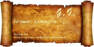 Gromen Izabella névjegykártya
